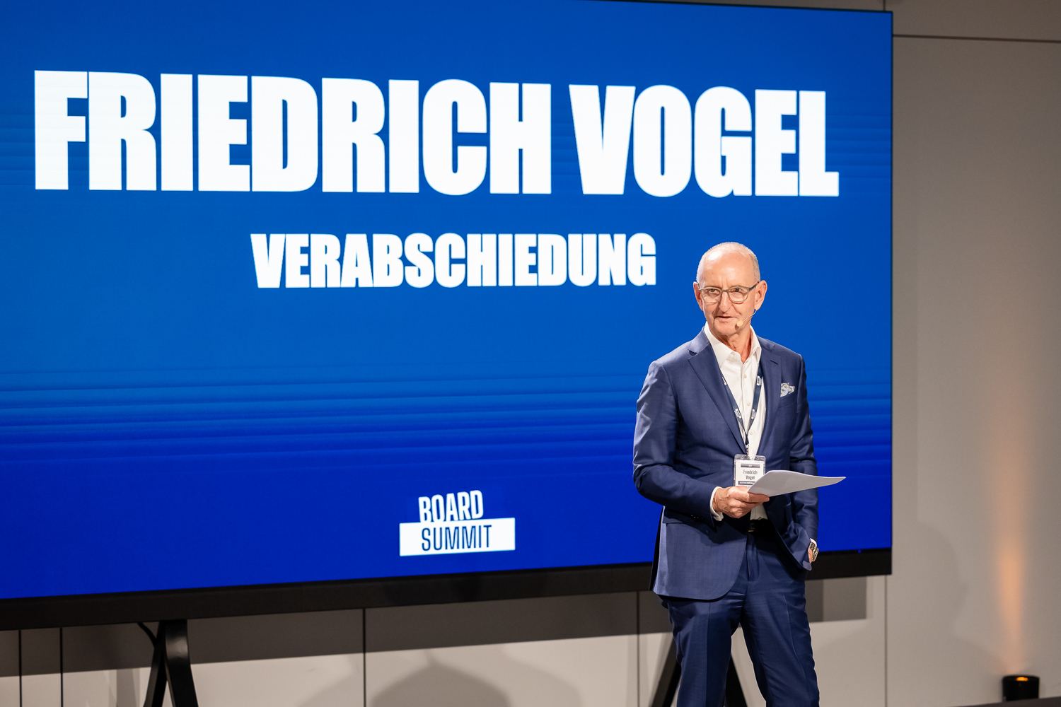 Board Summit 2026 – Friedrich Vogel auf der Bühne, House of Communication München